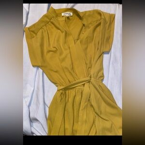 monteau dress mustard yellow size s